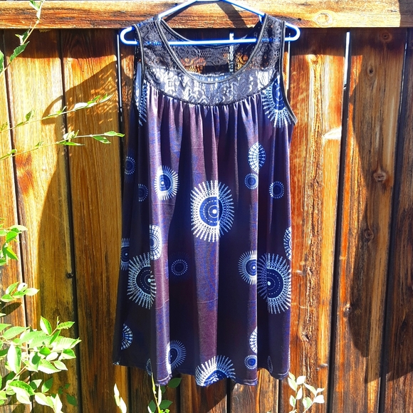 Navy Blue Goe. Lace beach cover up - Picture 1 of 7